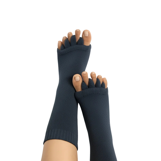 Komfortsokker med innebygd tå-separator